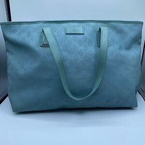 Gucci Aqua green tote